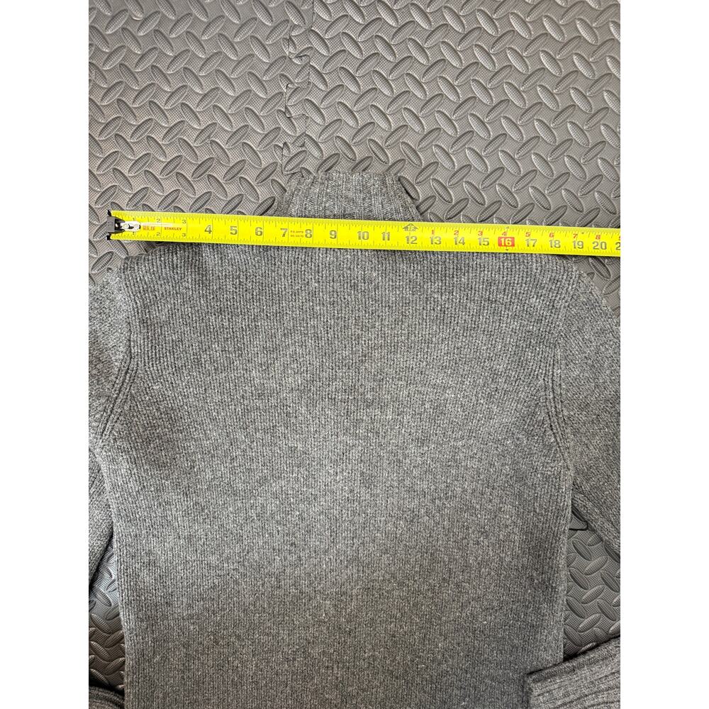 Polo Ralph Lauren 100% Lambswool Sweater Gray Full Zip Natural Fiber Knit - Picture 7 of 7